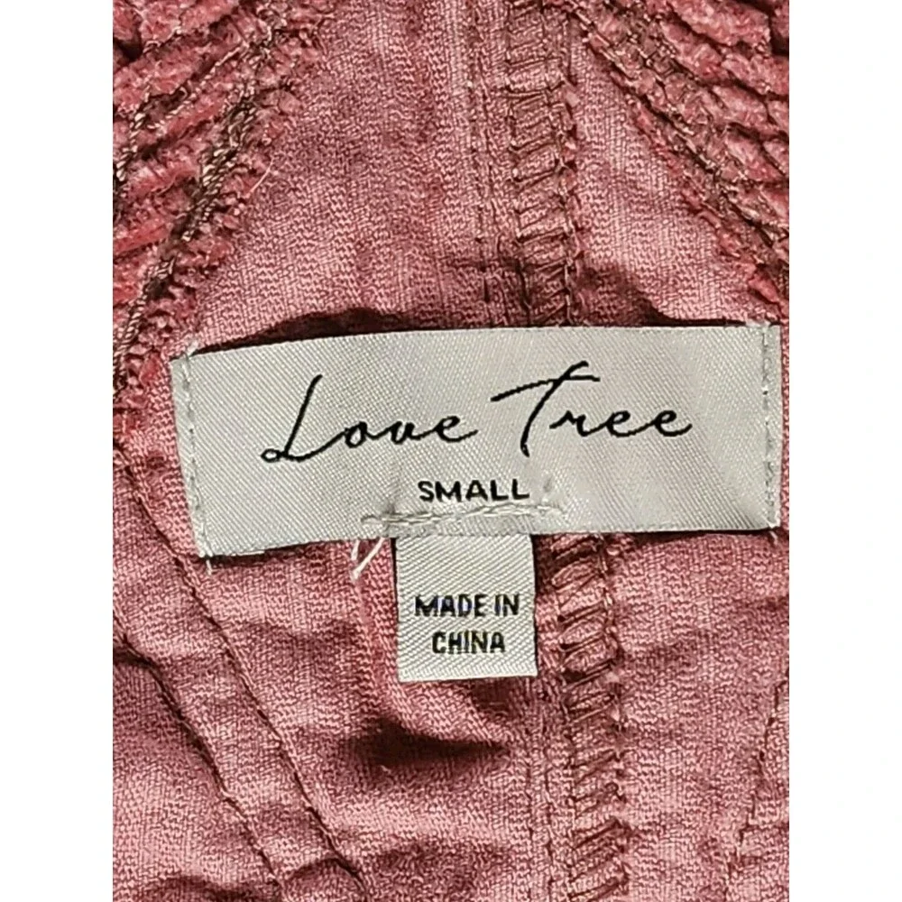 Love Tree Mauve Blush Bib Overall Corduroy Jumper Mini Skirt S Womens Juniors - Picture 3 of 4